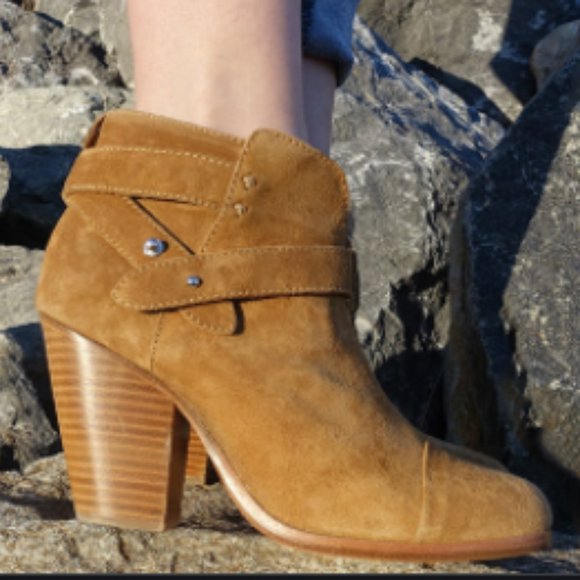 Rag & Bone Harrow Suede Ankle Boots - Picture 1 of 9